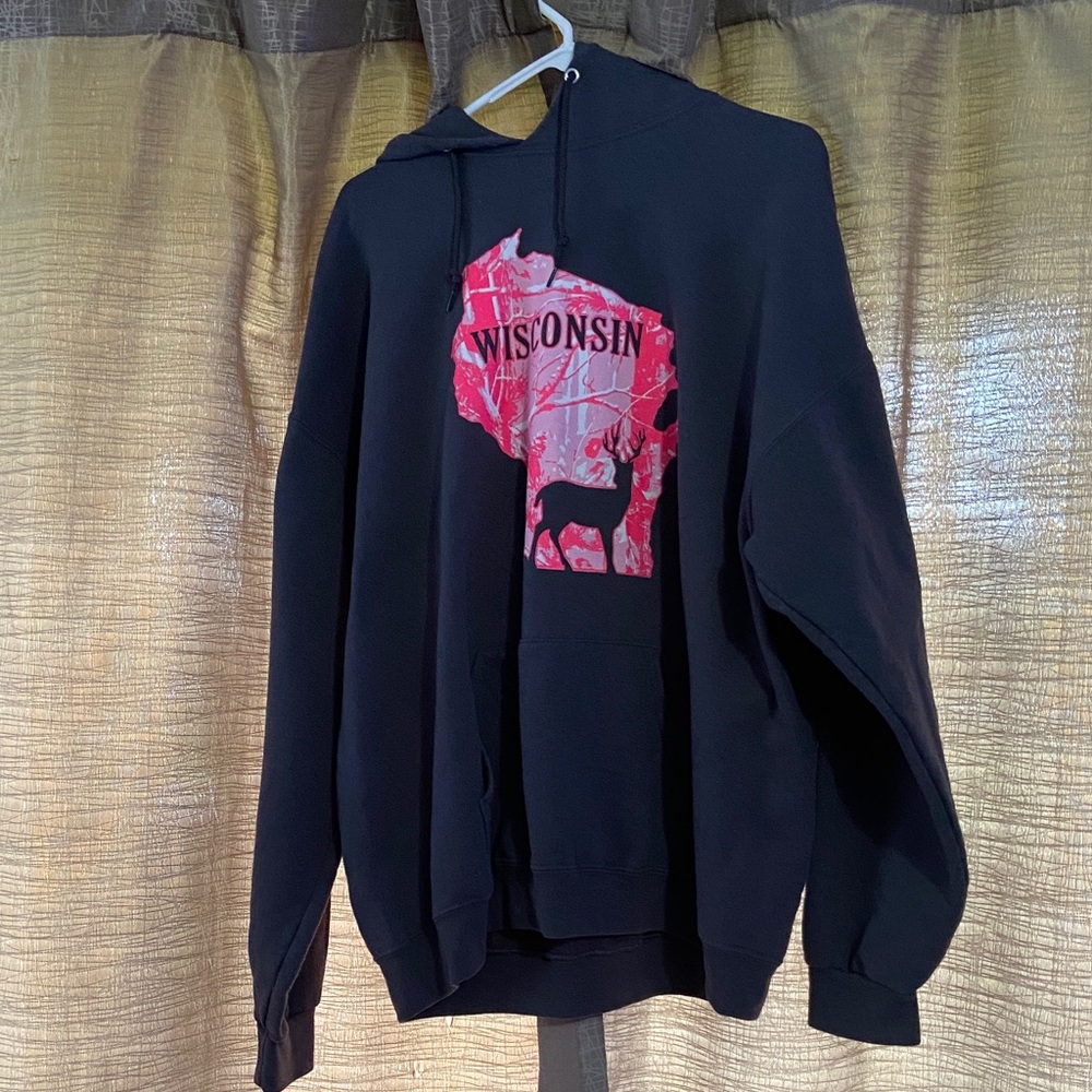 Wisconsin Black Hoodie